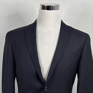 Michael Kors 38R Sport Coat Wool Dark Navy Nailhead Two Button Double Vented